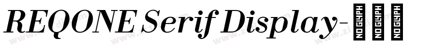 REQONE Serif Display字体转换